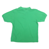 LACOSTE Mens Green Short Sleeve Plain M Cotton Blend Polo Shirt Classic
