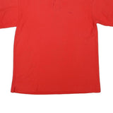FILA Mens Red Short Sleeve Plain S Polo Shirt Cotton Blend Casual Sportswear