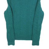 Womens Green Patterned Pullover Jumper Cable Knit S Winter Knitwear