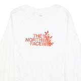 THE NORTH FACE Womens White Long Sleeve Crew Neck XL Floral Logo Cotton Blend
