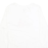 THE NORTH FACE Womens White Long Sleeve Crew Neck XL Floral Logo Cotton Blend