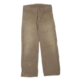 CARHARTT Mens Cotton Blend Beige Regular Straight Trousers W28 L29 Workwear