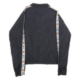 ELLESSE Womens Black & White Chevron Nylon Track Jacket UK 10 Zip Casual Sport