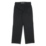 DICKIES Womens Cotton Blend Black Regular Fit Straight Leg Trousers W29 L28