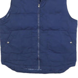 ST JOHNS BAY Womens Blue Puffer Jacket M Polyester Blend Zip Sleeveless