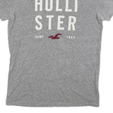 HOLLISTER Mens Grey Graphic T-Shirt S Short Sleeve Crew Neck Cotton Blend