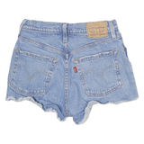 LEVI'S Womens Shorts Blue Denim Cut-Off S W24 Raw Edge Distressed Casual
