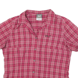 JACK WOLFSKIN Womens Pink Plaid Shirt L Lightweight Breathable Outdoor Style