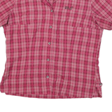 JACK WOLFSKIN Womens Pink Plaid Shirt L Lightweight Breathable Outdoor Style