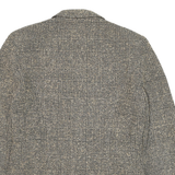 CARLISLE Womens Beige & Black Wool Checked Button Jacket M Woven Classic