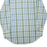 WRANGLER Mens Green & Blue Check Shirt L Western Button Front Casual Cotton