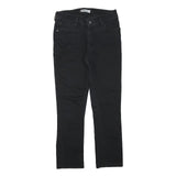 LEVI'S Womens Slim Black Denim Slim Fit Jeans W29 L27 Classic Cotton Blend Zip