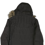 CALVIN KLEIN Womens Black Polyester Blend Puffer Jacket 2XL Zip Hooded