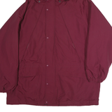 EDDIE BAUER Womens Maroon Nylon Outdoor Jacket XL Zip Hooded Casual Warm