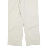 TOMMY HILFIGER Mens Cotton Blend White Regular Straight Trousers W35 L28 Classic