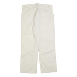 TOMMY HILFIGER Mens Cotton Blend White Regular Straight Trousers W35 L28 Classic