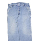 CARHARTT Mens Regular Blue Denim Rinse Jeans W36 L34 Workwear Utility Style