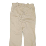 LAUREN RALPH LAUREN Womens Cotton Blend Beige Regular Fit Straight Trousers W30