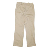 LAUREN RALPH LAUREN Womens Cotton Blend Beige Regular Fit Straight Trousers W30