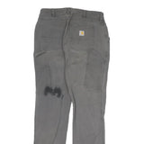 CARHARTT Womens Cotton Blend Grey Regular Straight Trousers W26 L29 Zip Closure