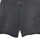 DICKIES Mens Shorts Black Cargo Cotton Blend XL W34 Workwear Casual
