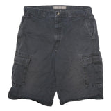 DICKIES Mens Shorts Black Cargo Cotton Blend XL W34 Workwear Casual