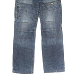 F20 Mens Jeans Blue Regular Straight Denim Medium W32 L28 Button Closure