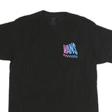VANS Mens Black Blue Off The Wall Graphic T-Shirt M Crew Neck Short Sleeve