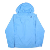 THE NORTH FACE Womens Blue Outdoor Jacket M Polyester Zip Hooded Plain Casual