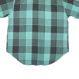 DISCO Mens Blue & Black Check Shirt 2XL Button Short Sleeve Cotton Casual