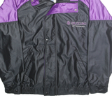 ASTRO SPORTSWEAR Mens Black & Purple Suzuki Zip Jacket S Nylon Sportswear
