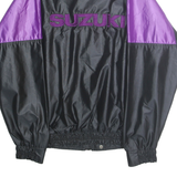 ASTRO SPORTSWEAR Mens Black & Purple Suzuki Zip Jacket S Nylon Sportswear