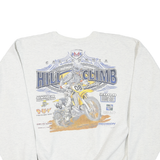 Mens Cream Hillclimb Graphic Pullover Crew Neck L Cotton Blend Jersey Motocross