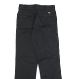 DICKIES Mens Cotton Blend Black Regular Fit Straight Leg Trousers W30 L32