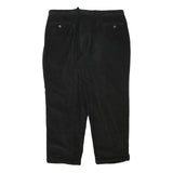 LAUREN RALPH LAUREN Mens Black Relaxed Straight Trousers W38 L28 Cotton Blend
