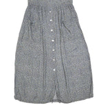 ALL THAT JAZZ Womens Grey Floral Day Dress Cotton Blend Short Sleeve Midi M