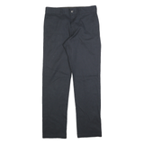 DICKIES Mens Cotton Black Regular Straight Trousers W32 L34 Workwear Casual