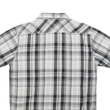 LEVI'S Mens Black & Grey Check Shirt M Cotton Casual Short Sleeve Button Front
