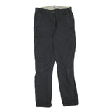 CARHARTT Womens Cotton Blend Black Regular Fit Straight Leg Trousers W28 L28