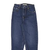 LEVI'S Womens Blue Loose Straight Denim Medium W24 L26 Casual Zip Jeans