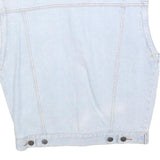 TRADERS Boys Blue Cotton Denim Sleeveless Jacket L Button Plain Stylish