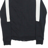 PUMA Womens Black & White Zip Jacket UK 10 Cotton Blend Plain Casual Activewear