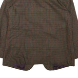 PROPHECY Womens Brown & Green Checked Jacket UK 12 Cotton Blend Classic Blazer