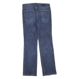 LACOSTE Womens Regular Blue Denim Straight Cotton Blend Zip W30 L28 Jeans