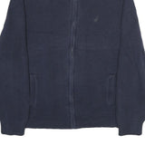 NAUTICA Mens Navy Blue Plain Cotton Full Zip Patterned Jumper XL Casual