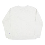 CHAMPION Womens White Crew Neck M Cotton Blend Sweatshirt Pullover Casual