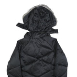 COLUMBIA Womens Black Outdoor Jacket M Polyester Blend Plain Zip Hooded