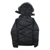 COLUMBIA Womens Black Outdoor Jacket M Polyester Blend Plain Zip Hooded