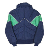 Womens Navy & Green Plain Zip Jacket XS Polyester Blend Sporty Casual