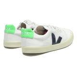 VEJA Esplar Womens Low Top Trainers Canvas White Navy Green UK 7 Sustainable
